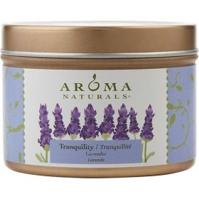 TRANQUILITY AROMATHERAPY by Tranquility Aromatherapy ONE 2.8oz SMALL SOY TO GO TIN AROMATHERAPY CANDLE.THE ESSENTIAL OIL OF LAVENDER IS KNOWN FOR