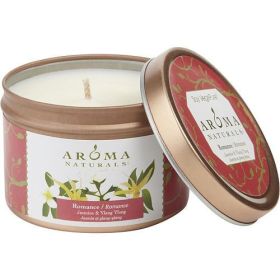 ROMANCE AROMATHERAPY by Romance Aromatherapy ONE 2.5x1.75 inch TIN SOY AROMATHERAPY CANDLE. COMBINES THE ESSENTIAL OILS OF YLANG YLANG & JASMINE