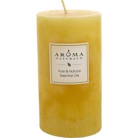 AMBIANCE AROMATHERAPY by Ambiance Aromatherapy ONE 2.75 X 5 inch PILLAR AROMATHERAPY CANDLE. COMBINES THE ESSENTIAL OILS OF ORANGE & LEMONGRASS.