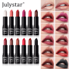 PSJ301-028   12 colors shiny matte lipstick Carved pearlescent glitter lipstick 3pc mixed sales Matte velvet lip lipstick makeup Velvet matte texture