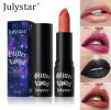 PSJ301-028   12 colors shiny matte lipstick Carved pearlescent glitter lipstick 3pc mixed sales Matte velvet lip lipstick makeup Velvet matte texture