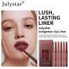 PSJ301-011M  Fine and Smooth Lip Balm, Ink-like Lip Liner, Lasting Lipstick, 6 Color Lip Liner, Smooth and Full with Multiple Color Options