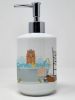 Blue and Tan Full Coat Yorkshire Terrier Ceramic Soap Dispenser Hand Soap Dispenser Pump Bottles for Bathroom Kitchen