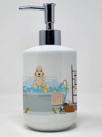NEW Buff Cocker Spaniel in Bathtub Ceramic Soap Dispenser Hand Soap Dispenser Pump Bottles for Bathroom Kitchen
