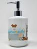 Brown White Wirehair Jack Russell Terrier Ceramic Soap Dispenser Hand Soap Dispenser Pump Bottles for Bathroom Kitchen