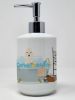 Sandy Bedlington Terrier in Bathtub Ceramic Soap Dispenser Hand Soap Dispenser Pump Bottles for Bathroom Kitchen