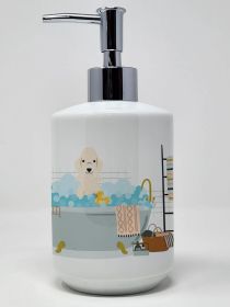 Sandy Bedlington Terrier in Bathtub Ceramic Soap Dispenser Hand Soap Dispenser Pump Bottles for Bathroom Kitchen