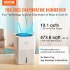 VEVOR Evaporative Humidifiers Mist-Free 3L, 300 ml/h Cool Moisture Humidifier and Air Purifier for Whole House up to 473.6 sqft