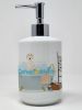 Irish Wolfhound in Bathtub Ceramic Soap Dispenser Hand Soap Dispenser Pump Bottles for Bathroom Kitchen, Empty Refillable Liquid Soap Container