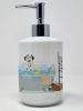 Dalmatian Ceramic Soap Dispenser Hand Soap Dispenser Pump Bottles for Bathroom Kitchen, Empty Refillable Liquid Soap Container