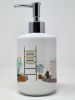 Manchester Terrier in Bathtub Ceramic Soap Dispenser Hand Soap Dispenser Pump Bottles for Bathroom Kitchen, Empty Refillable Liquid Soap Container