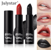 PSJ301-028   12 colors shiny matte lipstick Carved pearlescent glitter lipstick 3pc mixed sales Matte velvet lip lipstick makeup Velvet matte texture