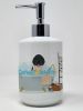 Landseer Newfoundland Ceramic Soap Dispenser Hand Soap Dispenser Pump Bottles for Bathroom Kitchen, Empty Refillable Liquid Soap Container