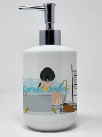 Landseer Newfoundland Ceramic Soap Dispenser Hand Soap Dispenser Pump Bottles for Bathroom Kitchen, Empty Refillable Liquid Soap Container